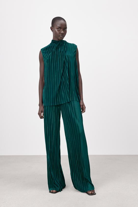 pleated pants zara