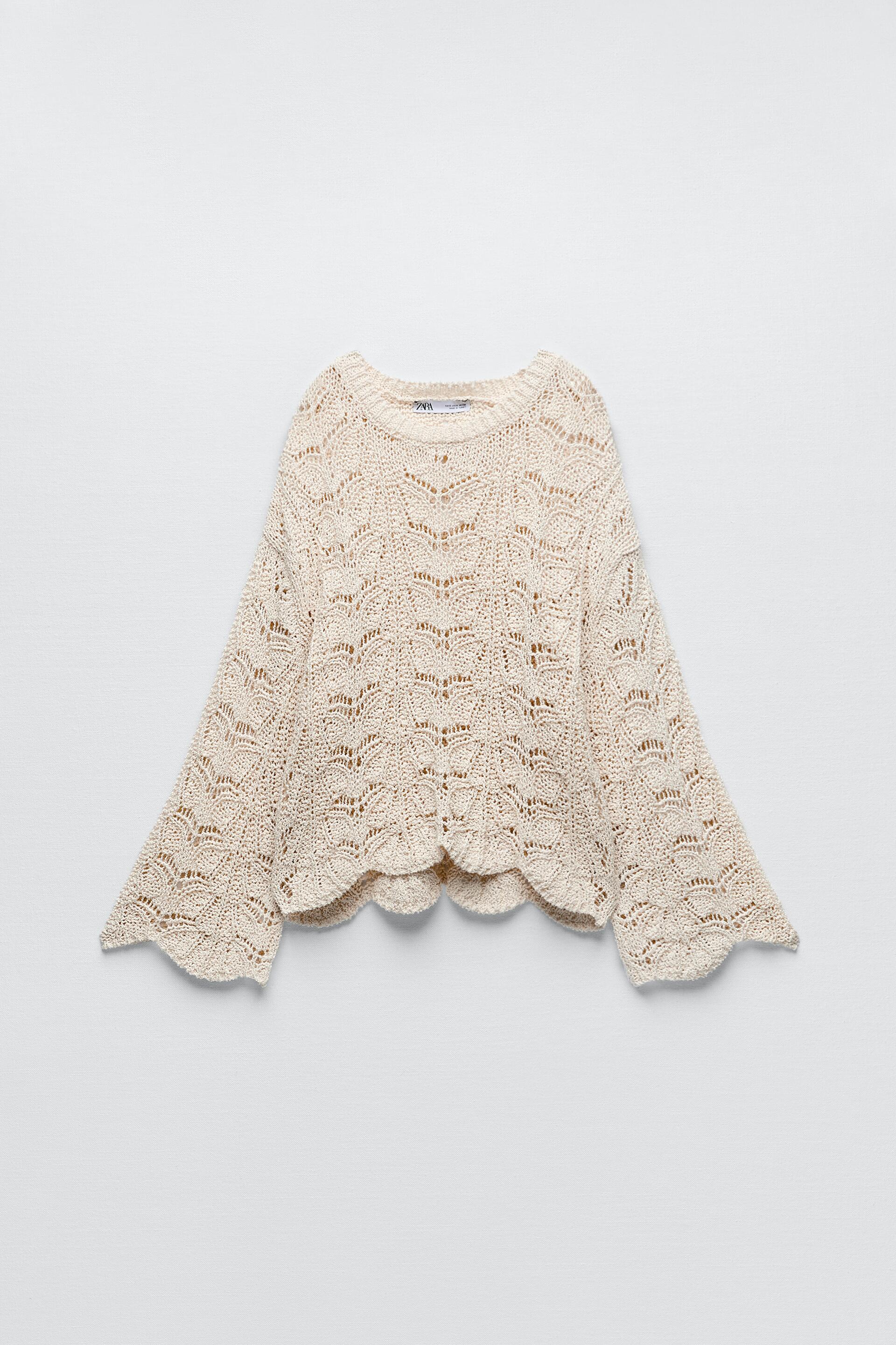 Zara OPEN KNIT SWEATER 177539933712