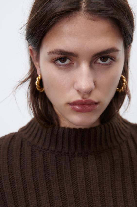TWISTED HOOP EARRINGS Golden ZARA United Kingdom