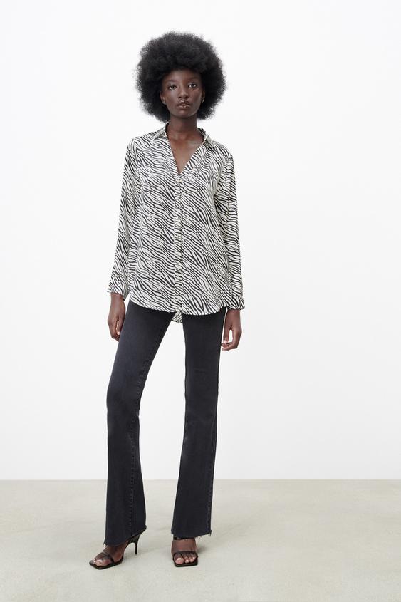 Zara ANIMAL PRINT SHIRT - 156930797-064-