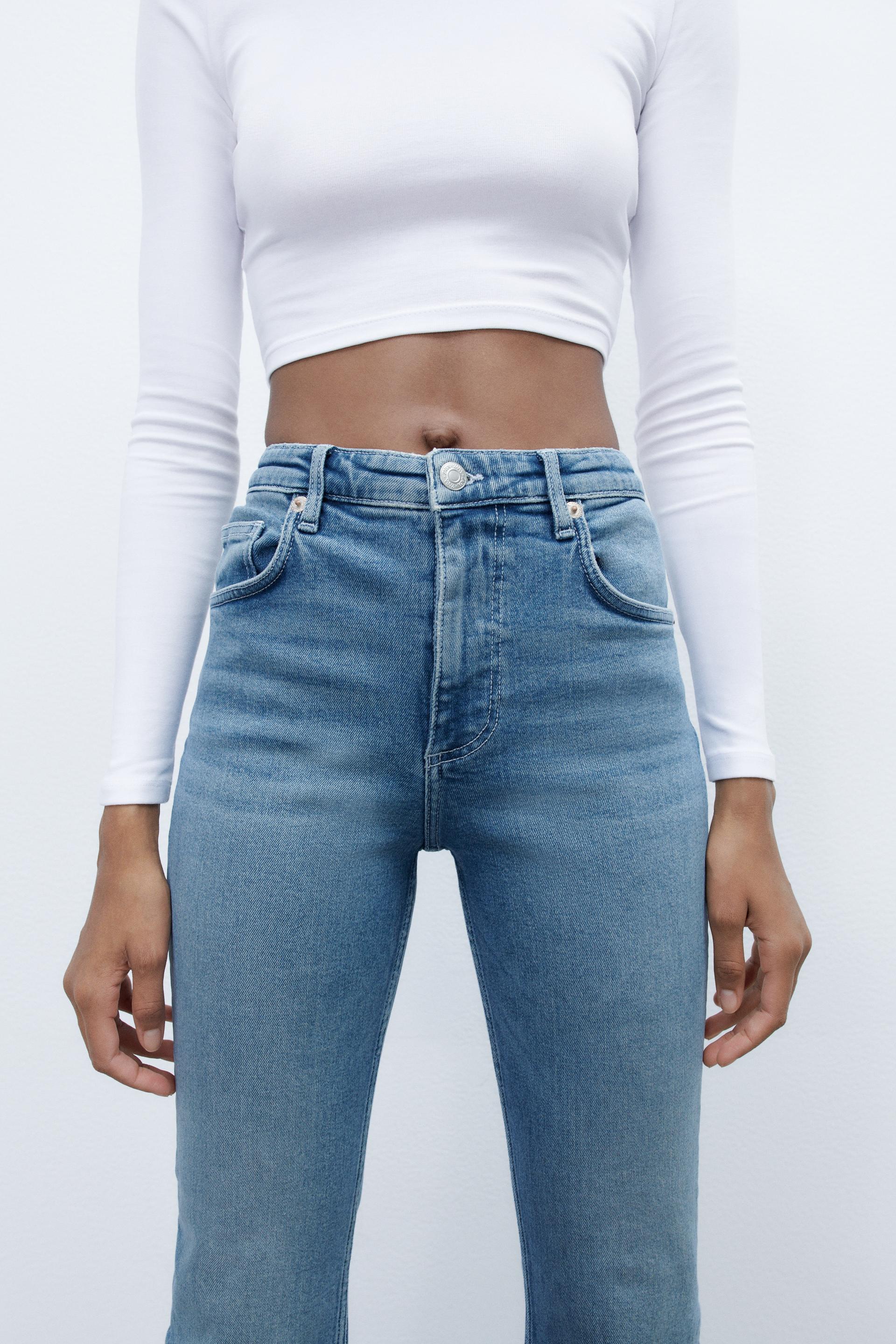 cropped flare jeans zara