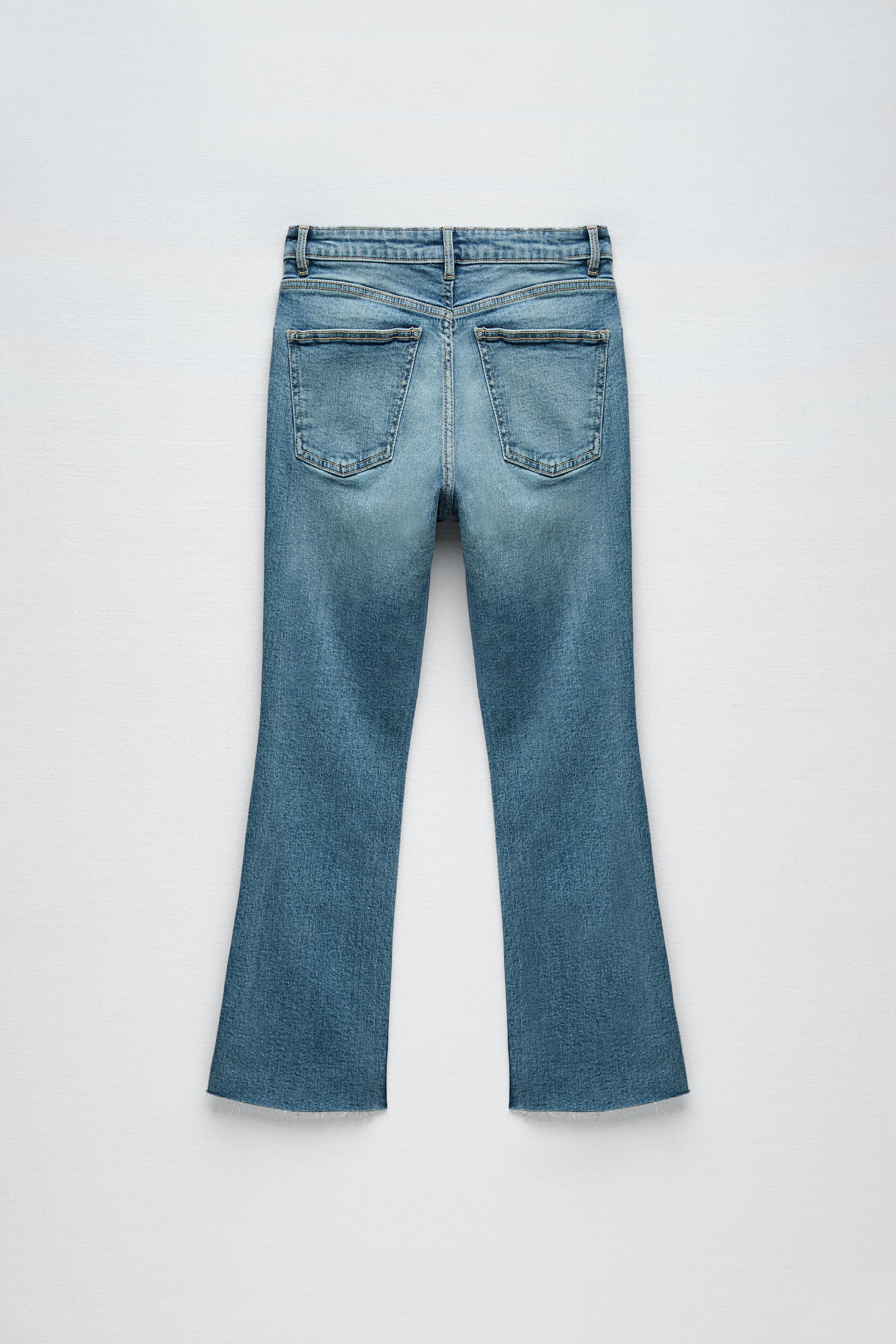 cropped flare jeans zara