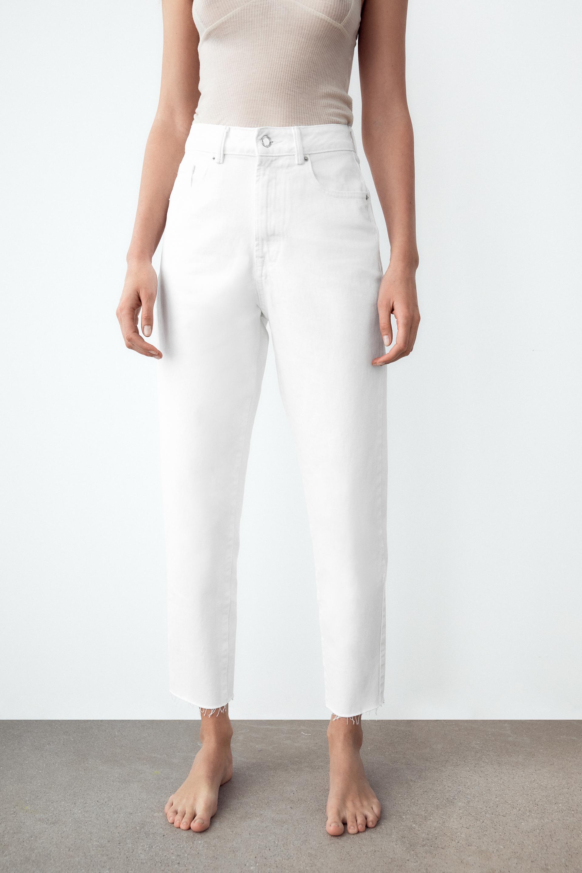 Джинсы mom Fit Zara белые