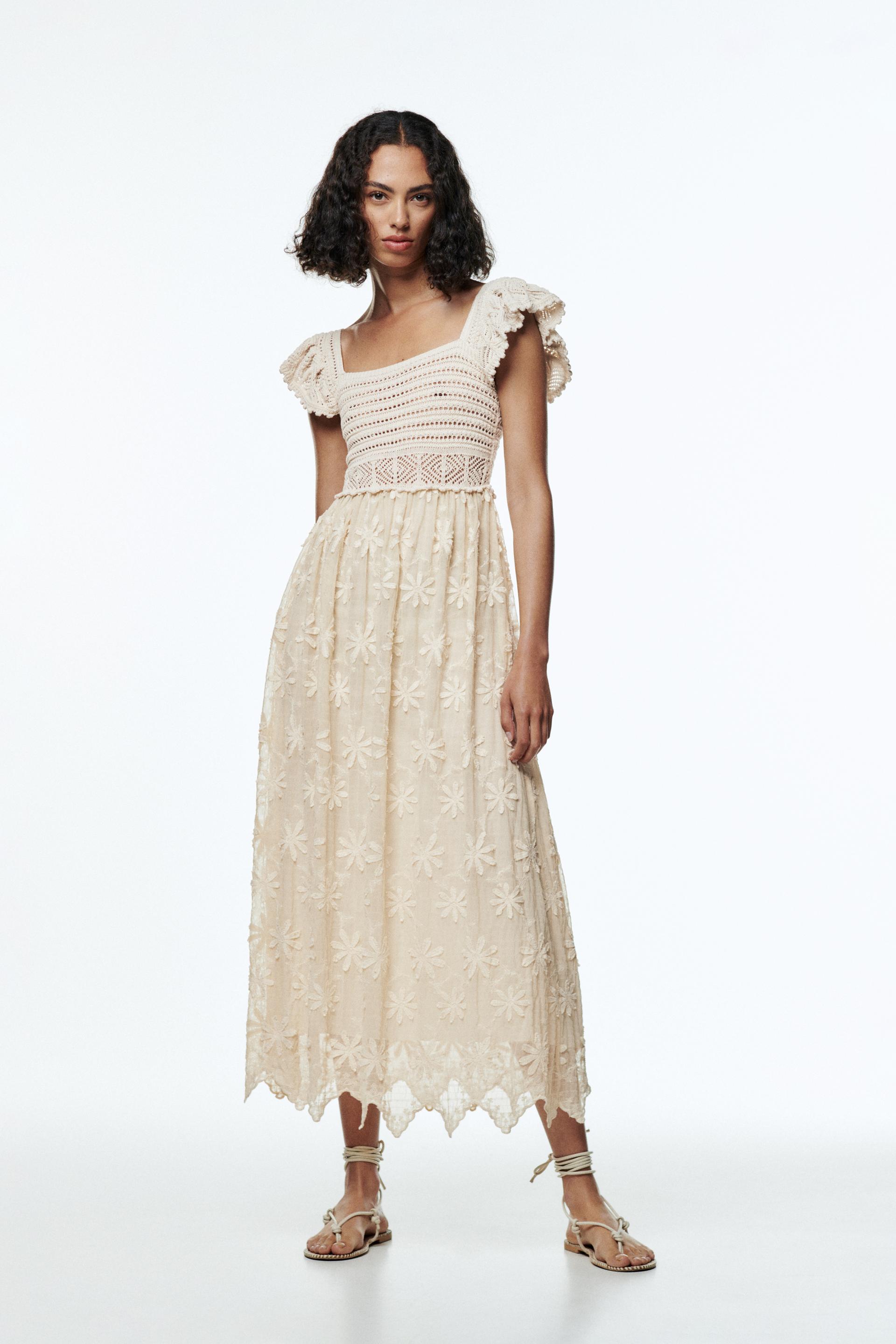 Zara COMBINATION KNIT DRESS LIMITED EDITION 187891998712