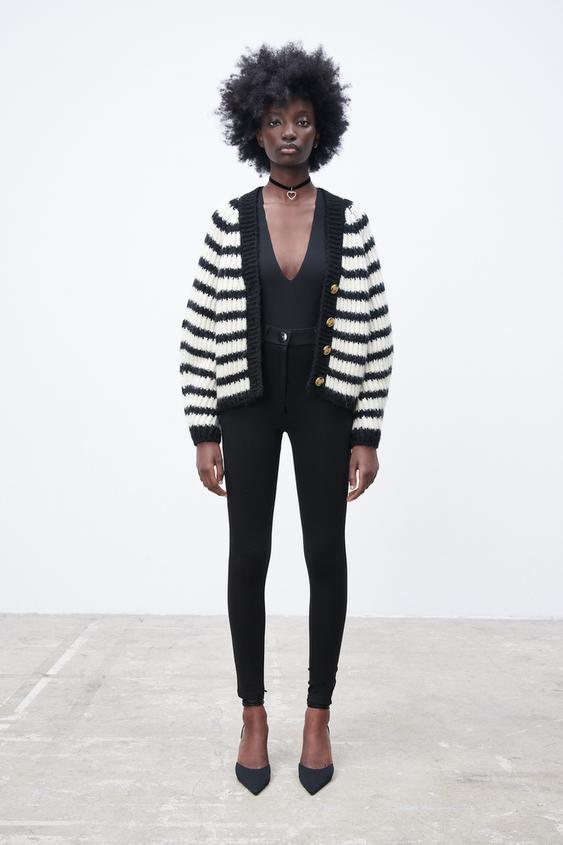 zara buttoned leggings