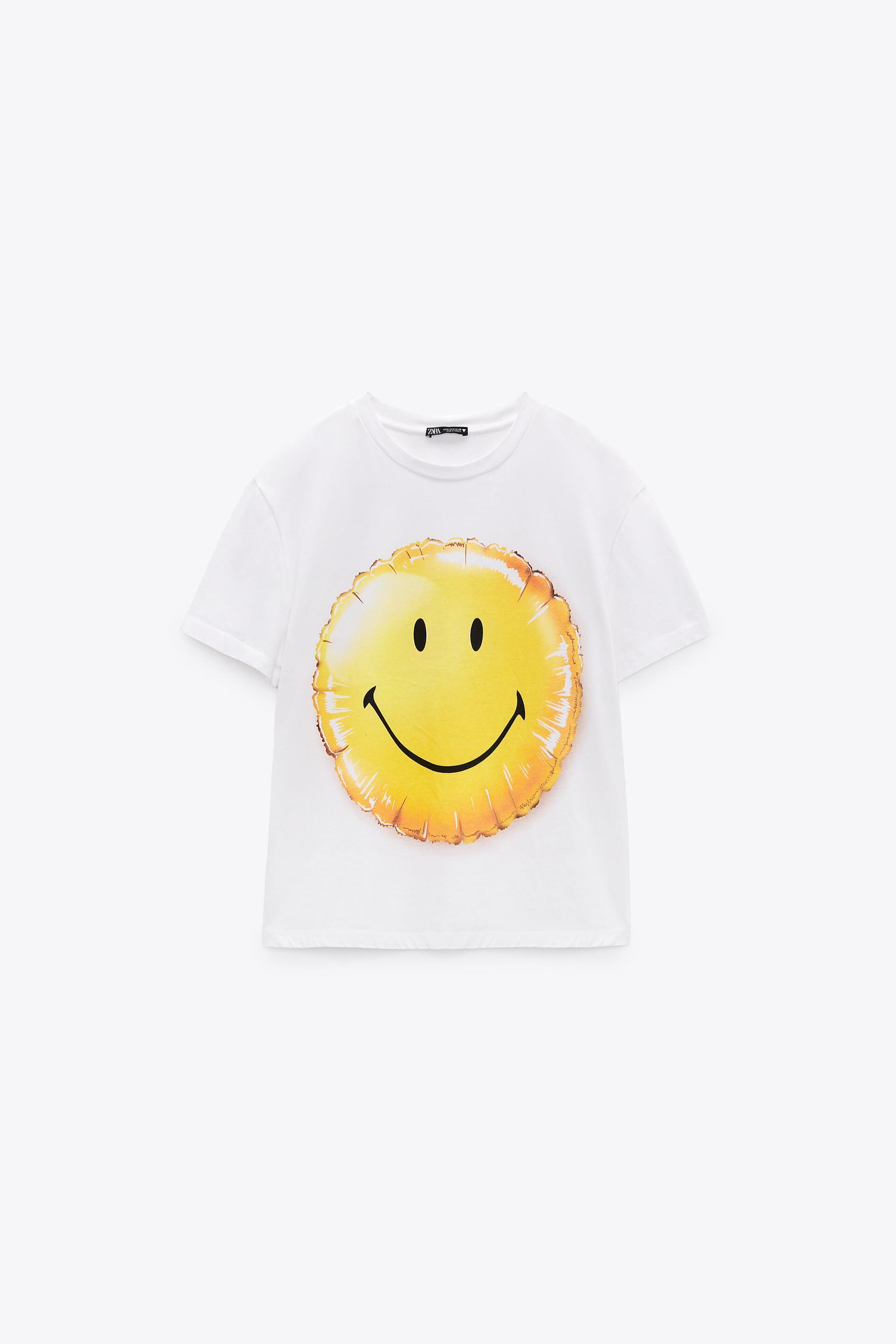zara smiley t shirt