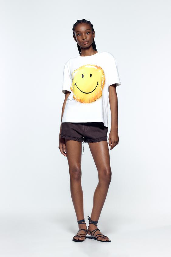 zara smiley t shirt