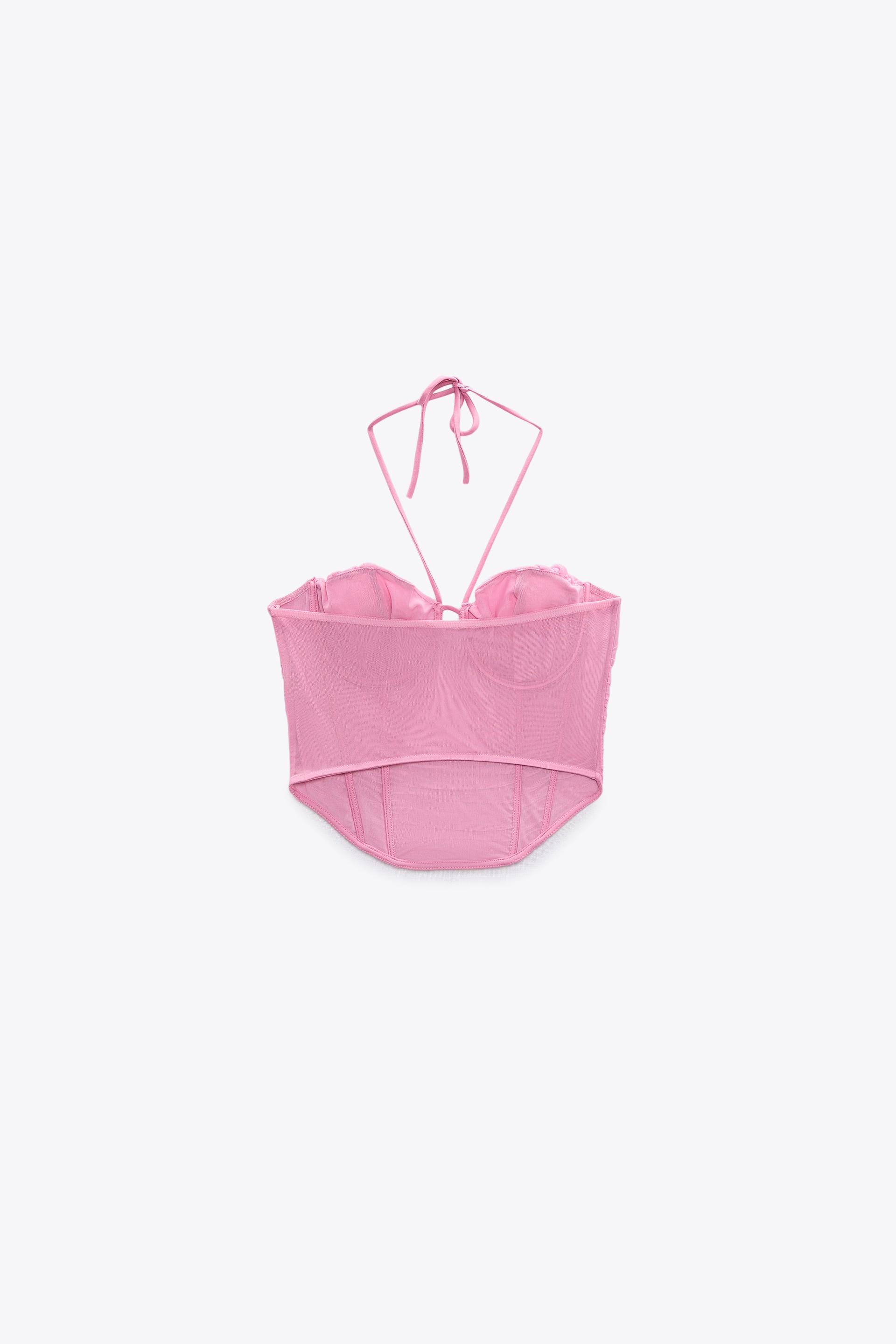 Zara TULLE CORSET TOP 178629591653