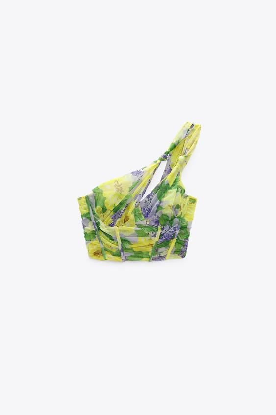 Zara Printed Tulle Corset Dress Zara Printed Tulle Corset Dress