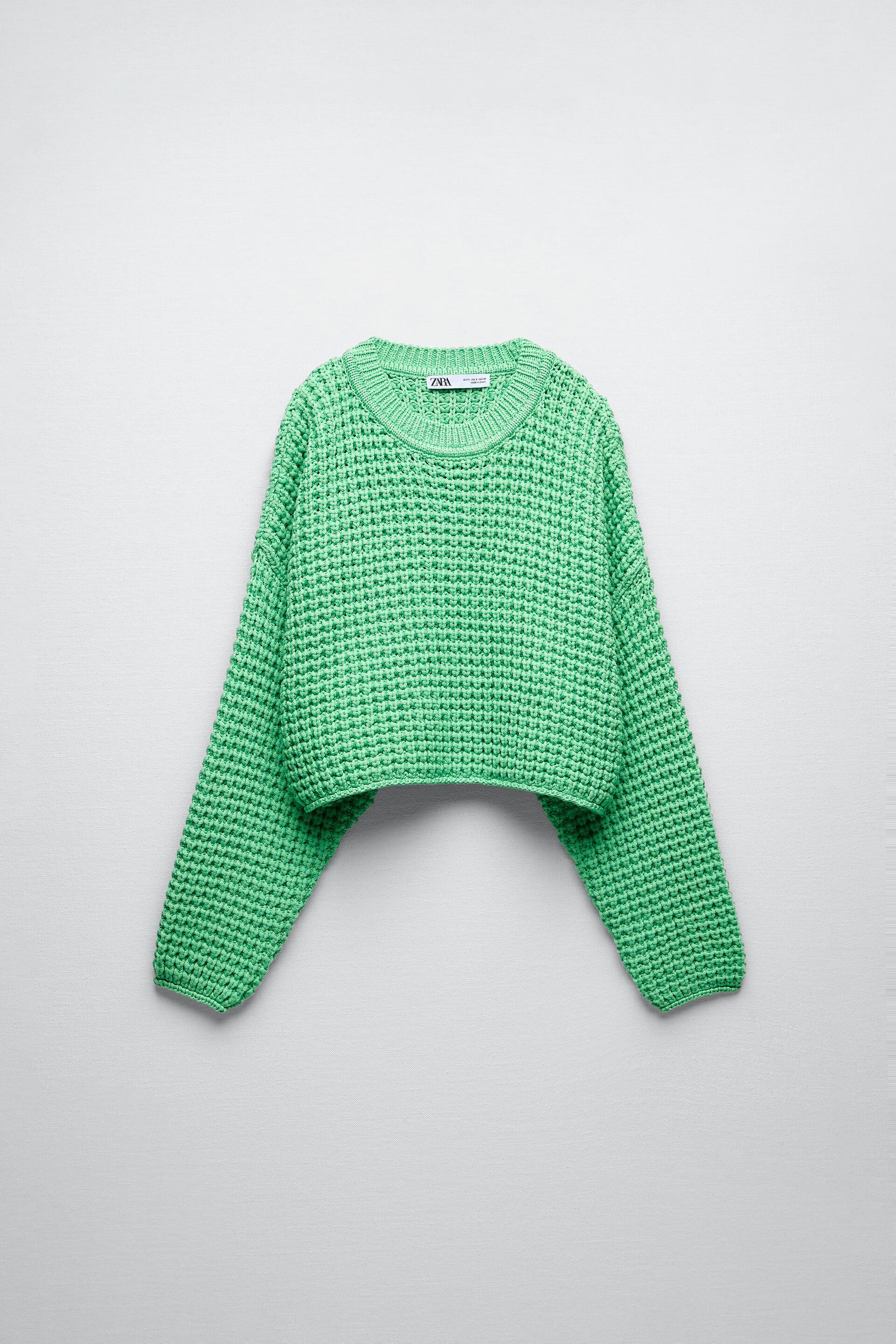 Zara PURL KNIT SWEATER 171244254508