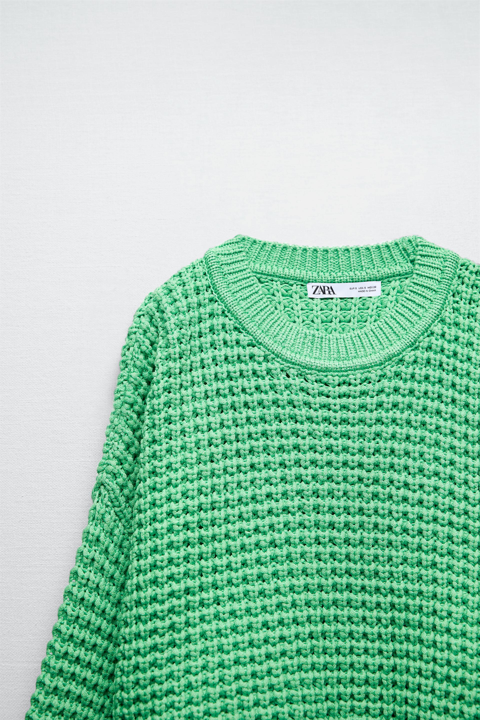 Zara PURL KNIT SWEATER 171244254508