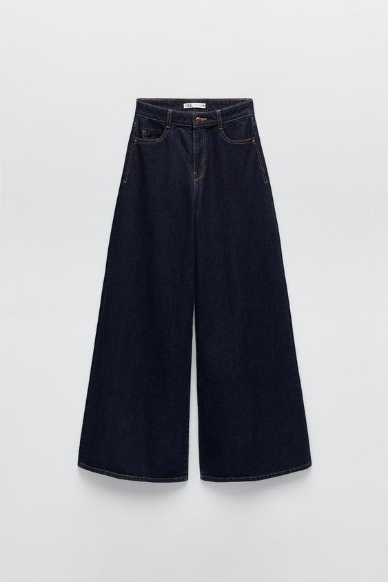 high rise palazzo jeans