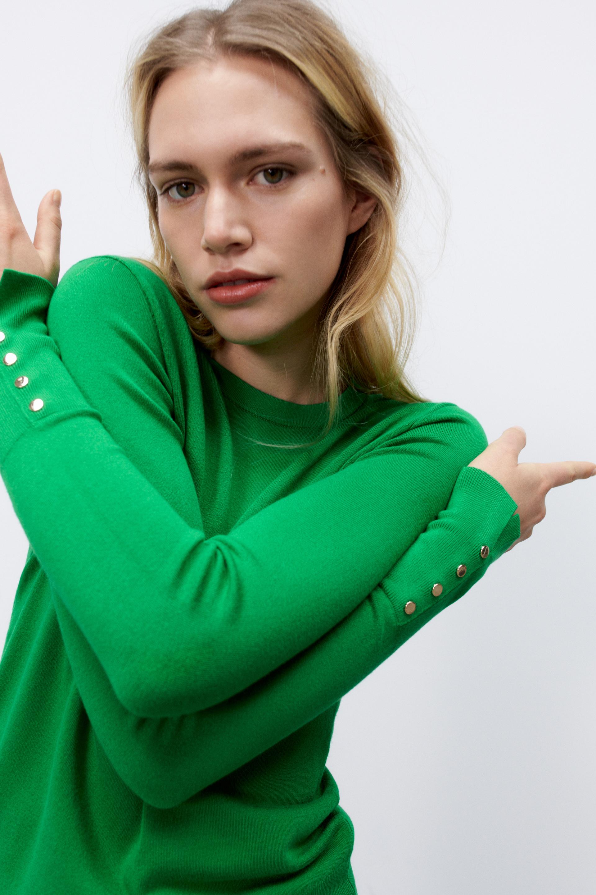 Zara BASIC KNIT SWEATER 173223512500