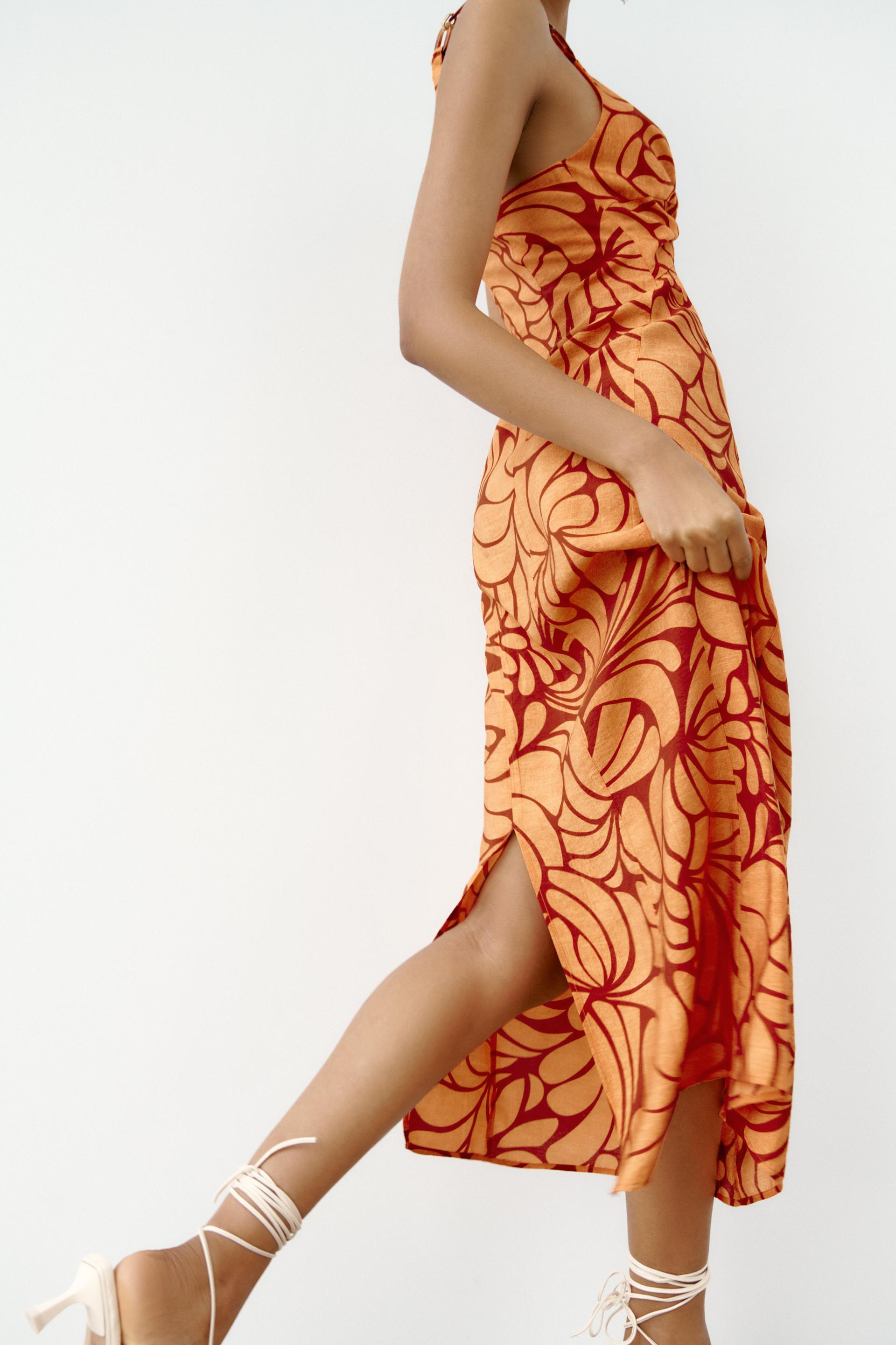 Zara Chain Strap Print Dress Zara Chain Strap Print Dress