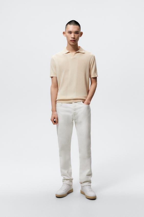 Zara TEXTURED KNIT POLO 166133603712