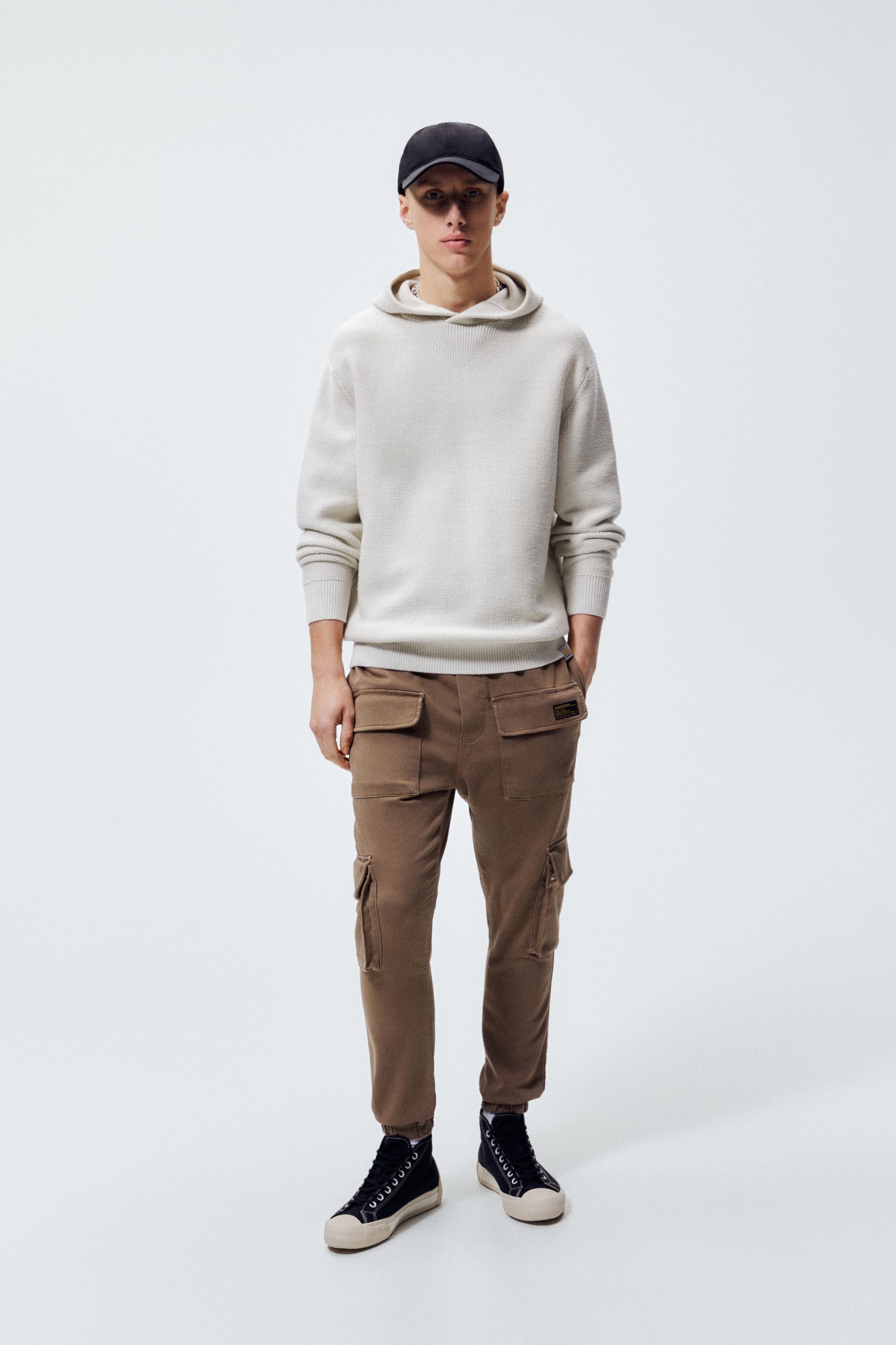 zara denim cargo pants