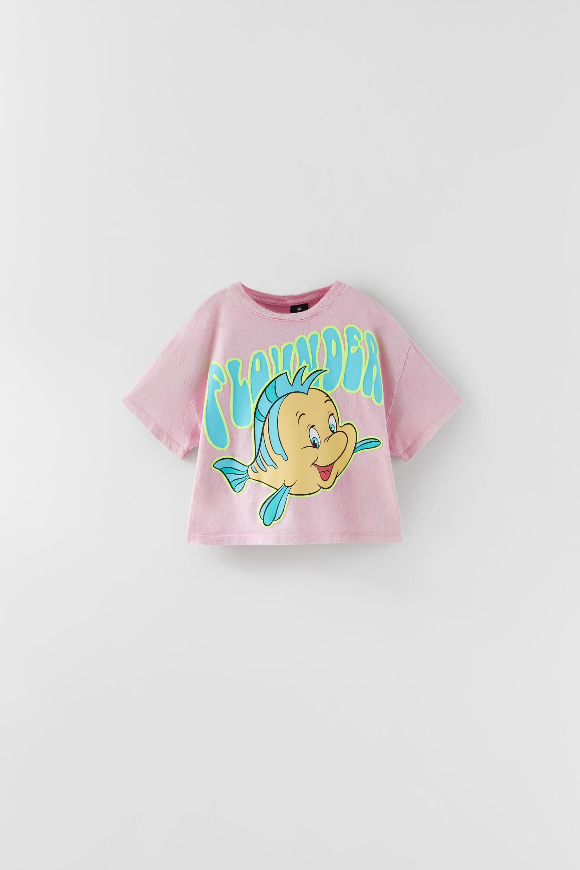 CAMISETA FLOUNDER FLÚOR © DISNEY Rosa lavado ZARA Chile