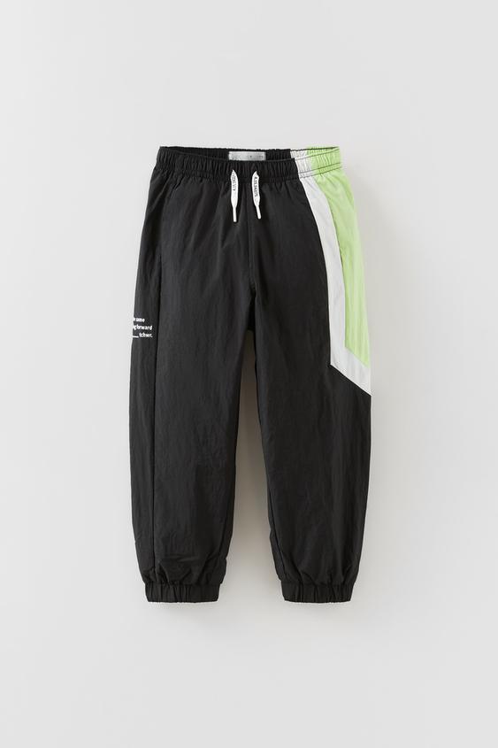 CELANA PANJANG LAPISAN SPORTY COLOR BLOCK Hitam ZARA CELANA PANJANG LAPISAN SPORTY COLOR BLOCK Hitam ZARA