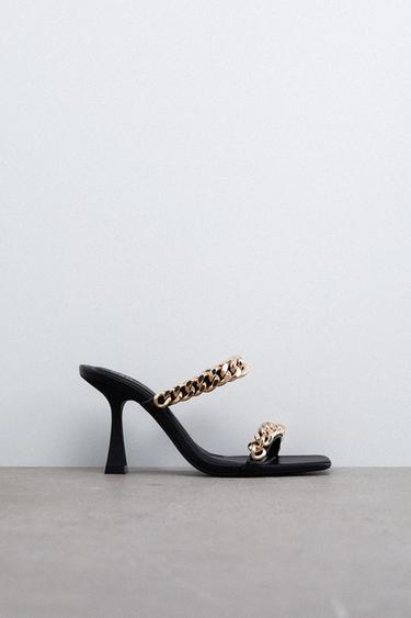 heeled spiral sandals zara
