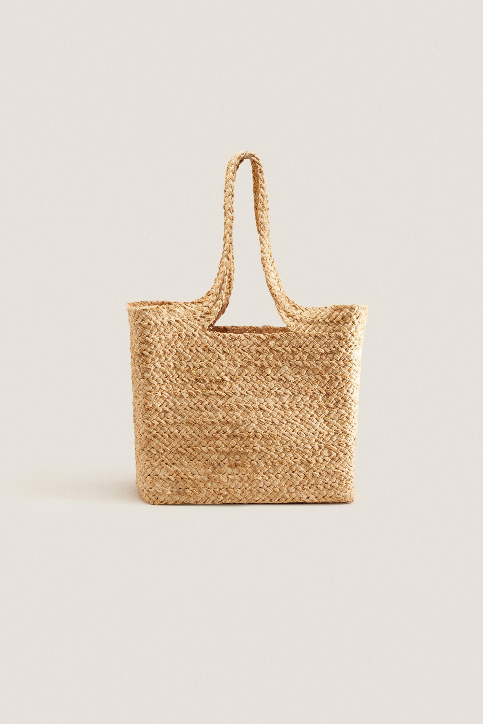 BASKET BAG WITH HANDLES Light Beige ZARA Turkey basket-bag-with-handles-light-beige-zara-turkey