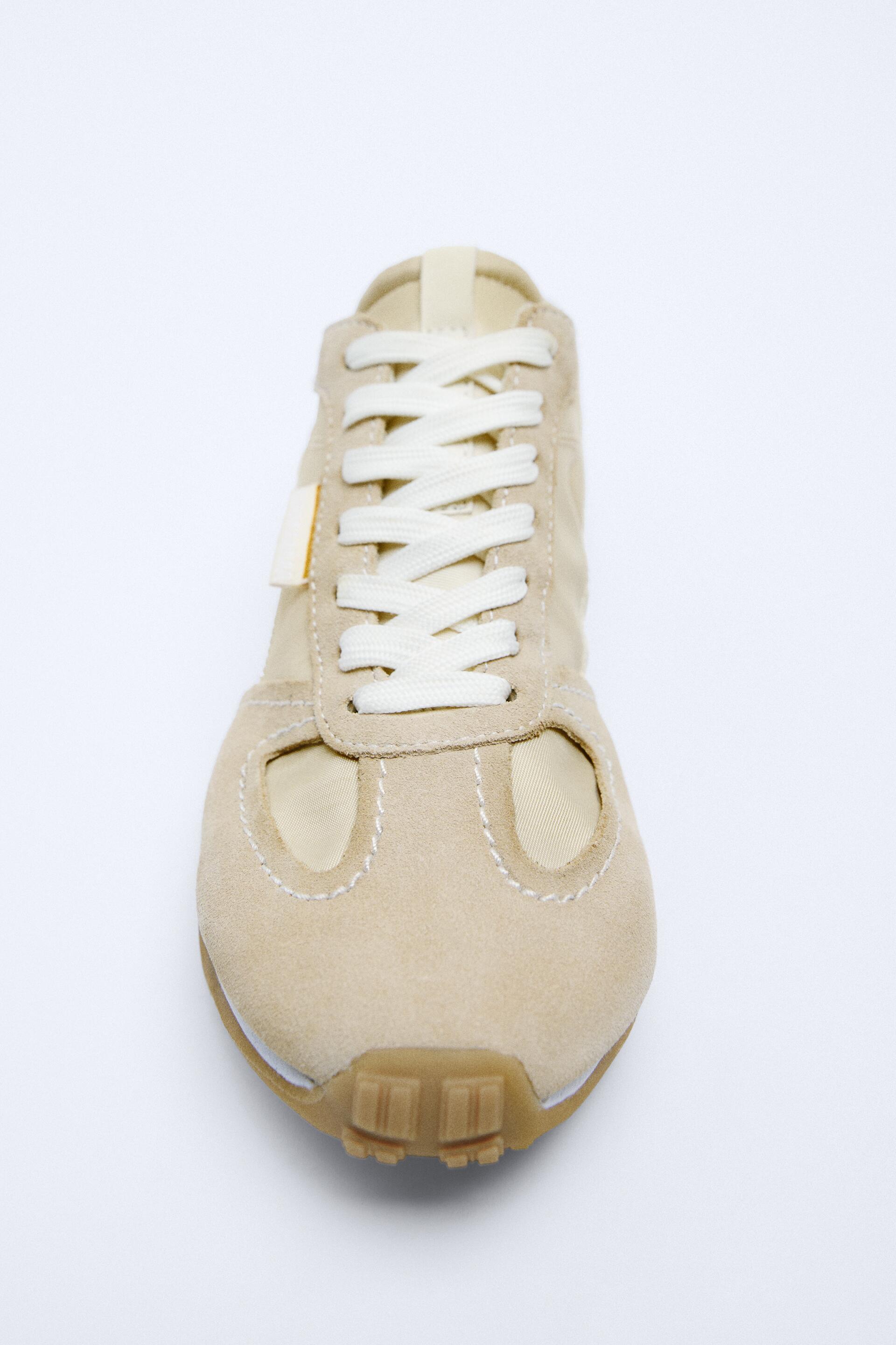 zara contrast running trainers