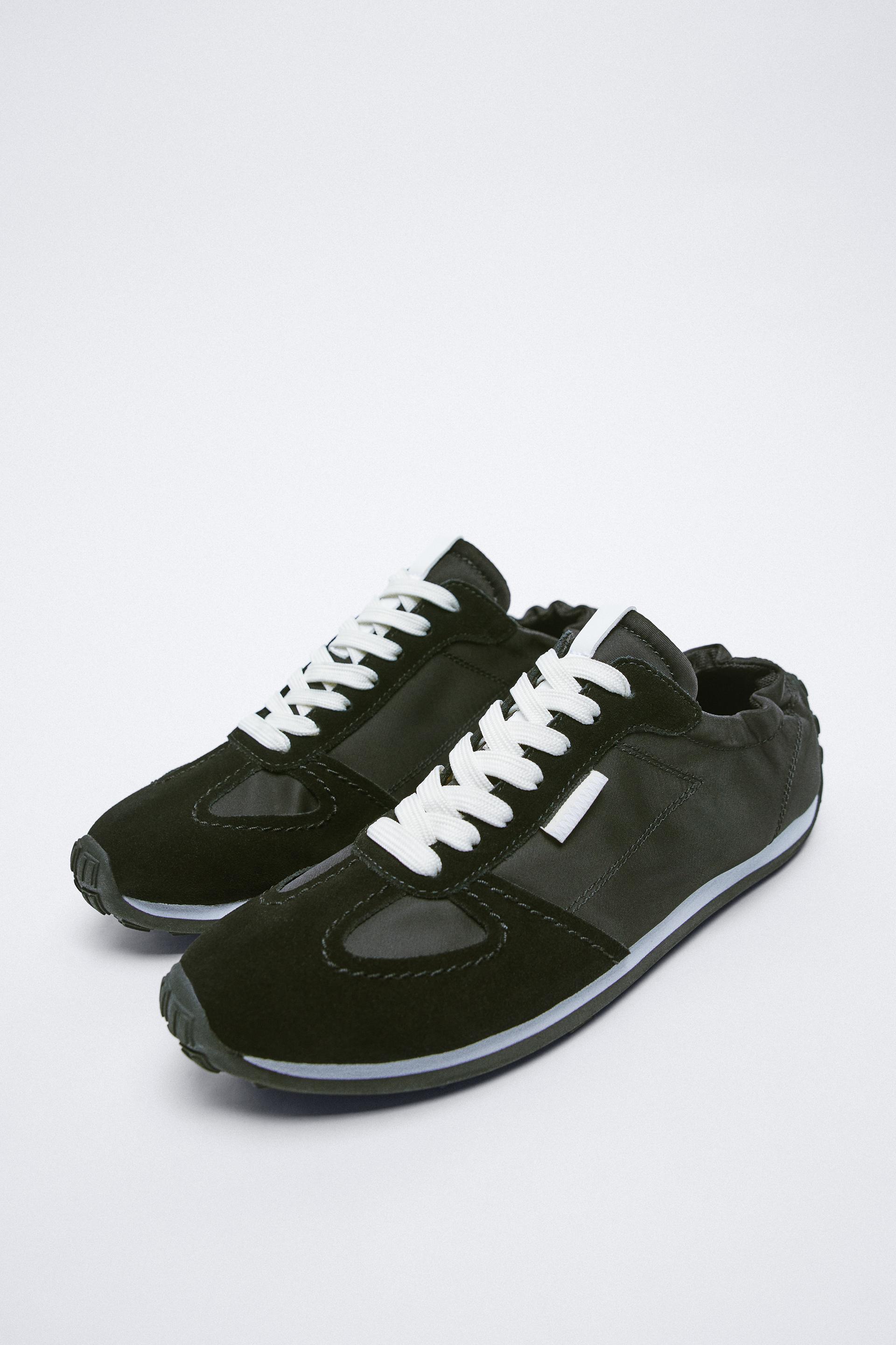 zara contrast running trainers