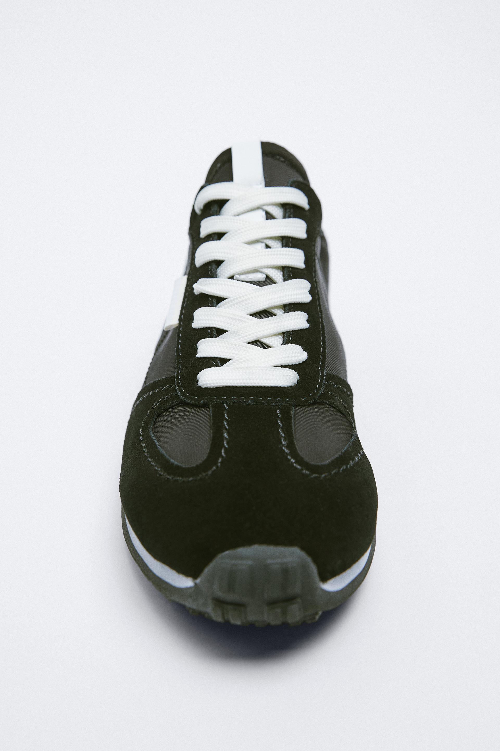 zara contrast running trainers
