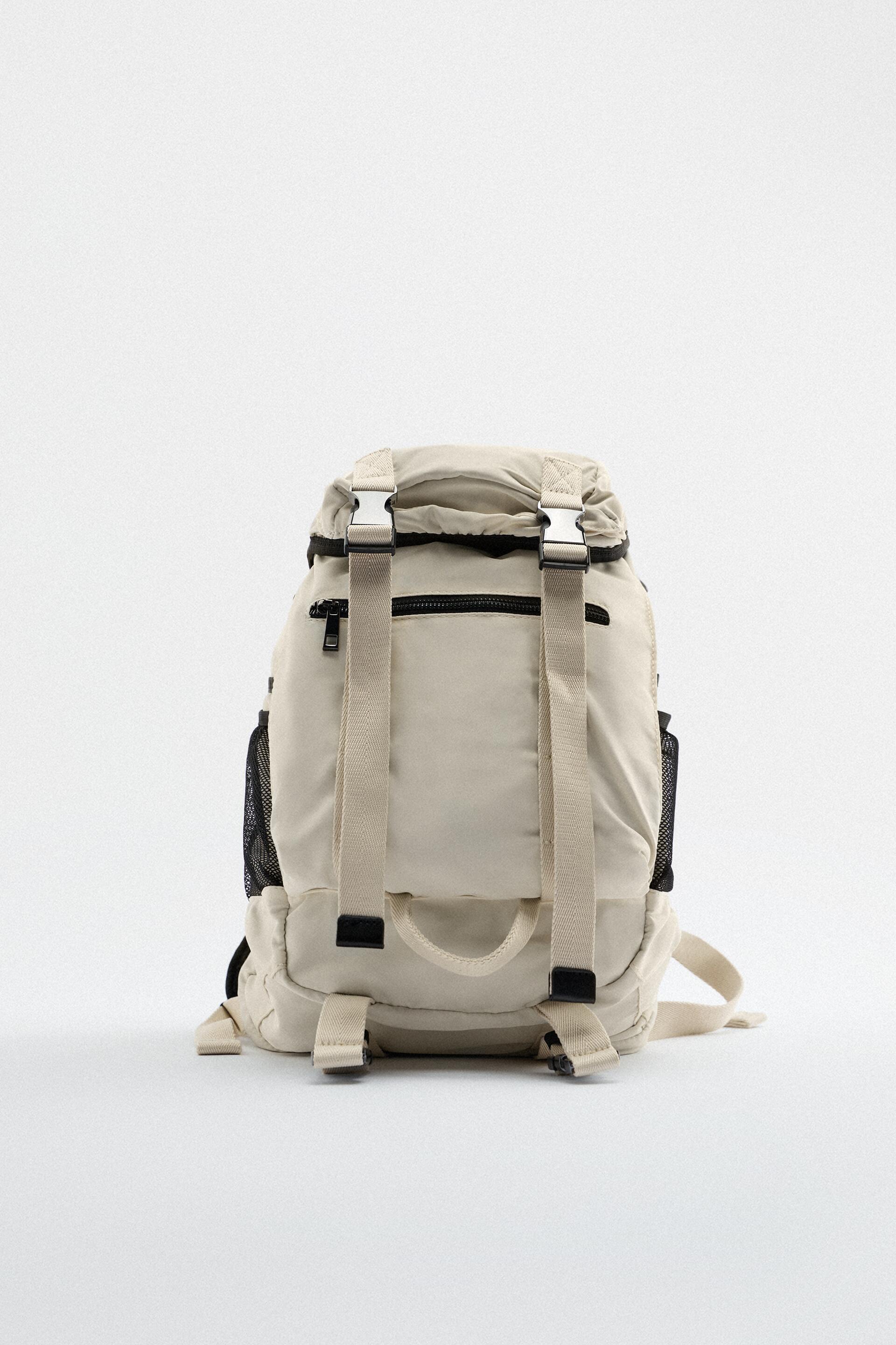 Zara MULTIPOCKET NYLON BACKPACK 1663804510033
