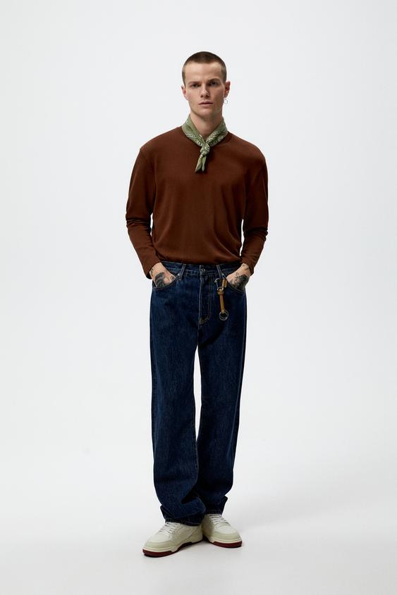 COTTON SWEATER Chocolate ZARA South Africa