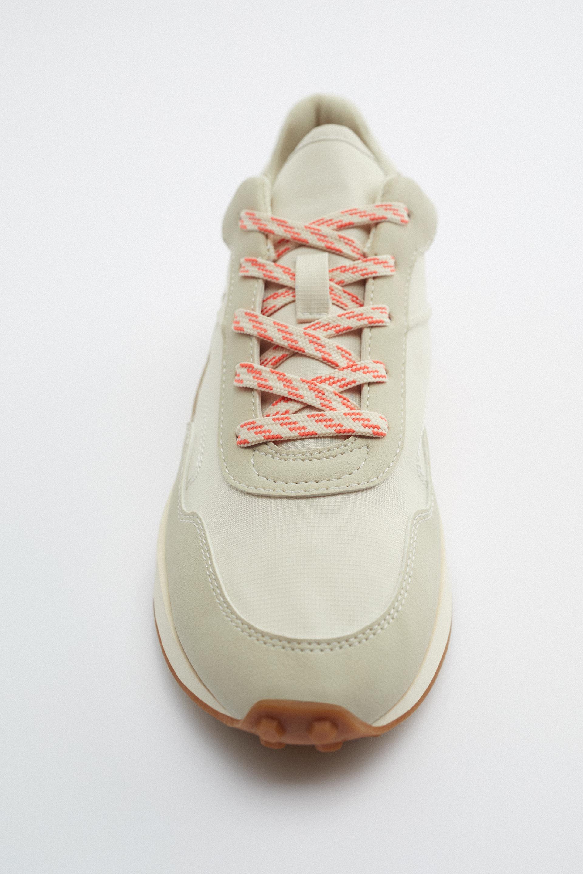 zara contrast running trainers