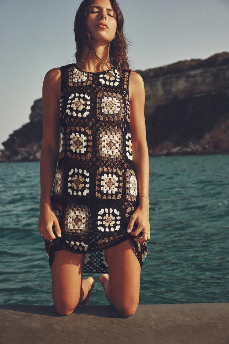 KNIT CROCHET DRESS