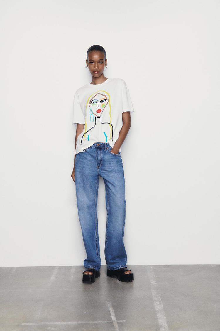 EMBROIDERED GIRL T-SHIRT