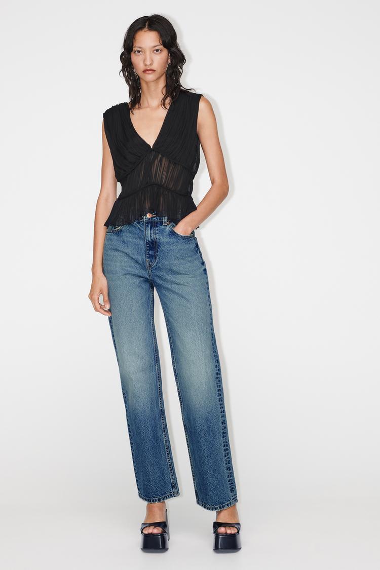 Z1975 STRAIGHT-FIT HIGH-WAIST LONG LENGTH JEANS