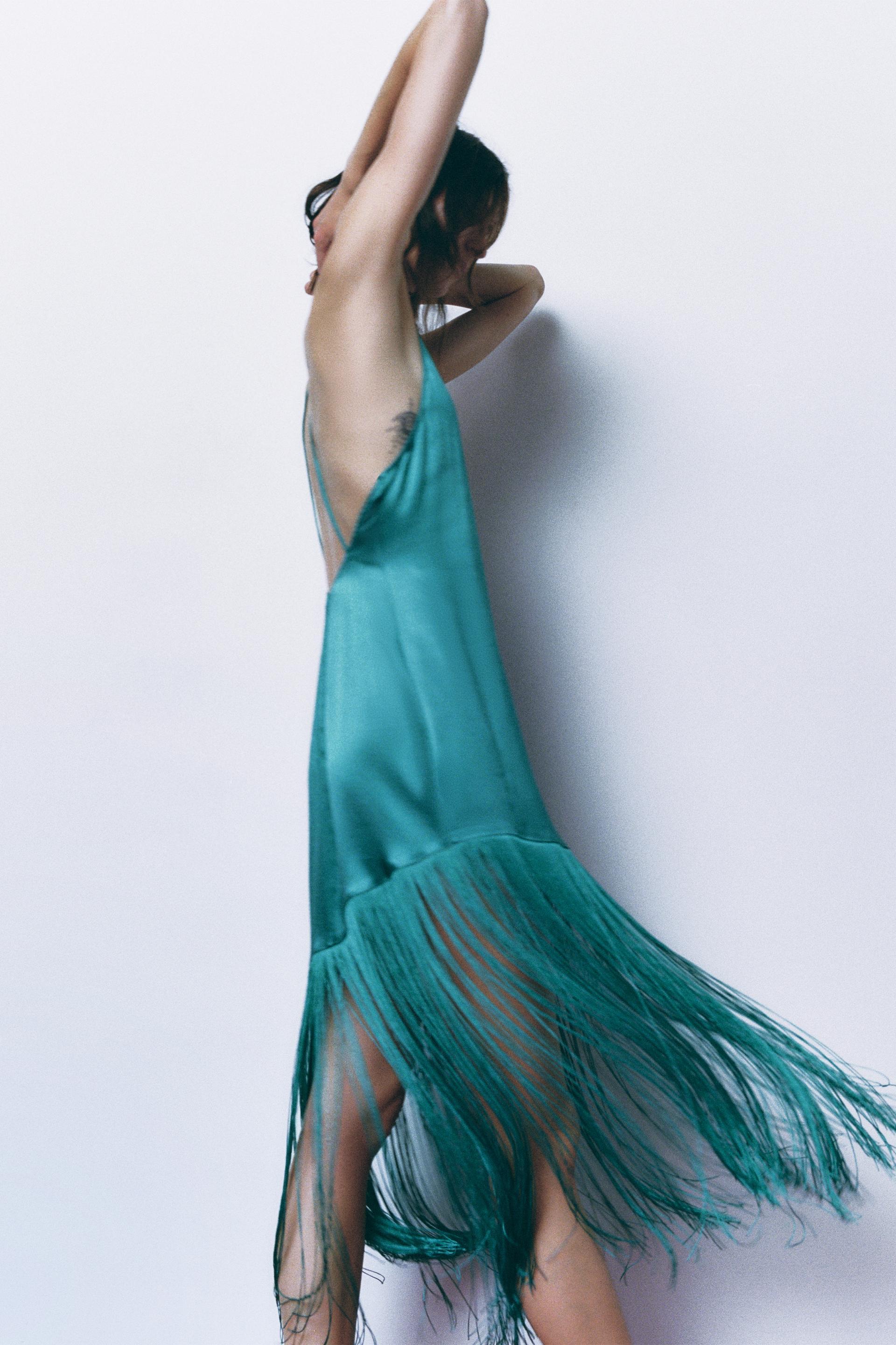turquoise satin dress zara NWT ZARA Blue Halter Neck Maxi Dress SIZE ( SMALL ) MINE: 1100 OWN: 1350( AUTOMATIC URS ) NO DELETING OF COMMENT NO RUSH SHIPPING No details, No