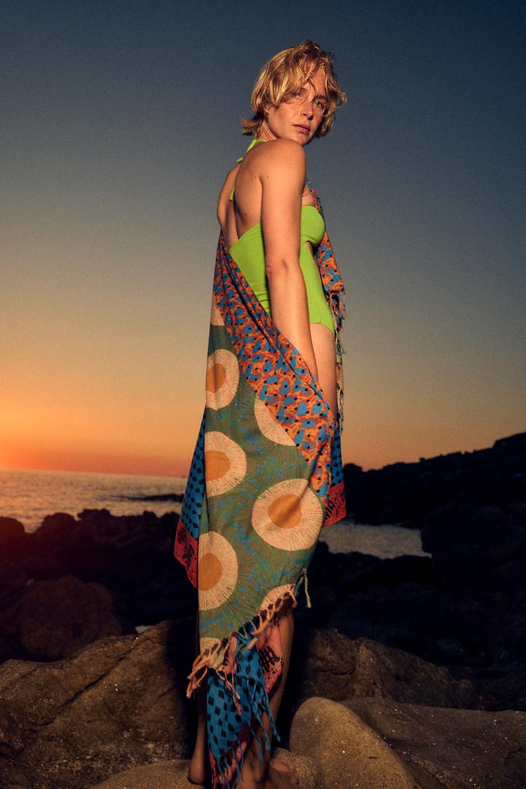 PRINTED COTTON MULTIWAY PAREO