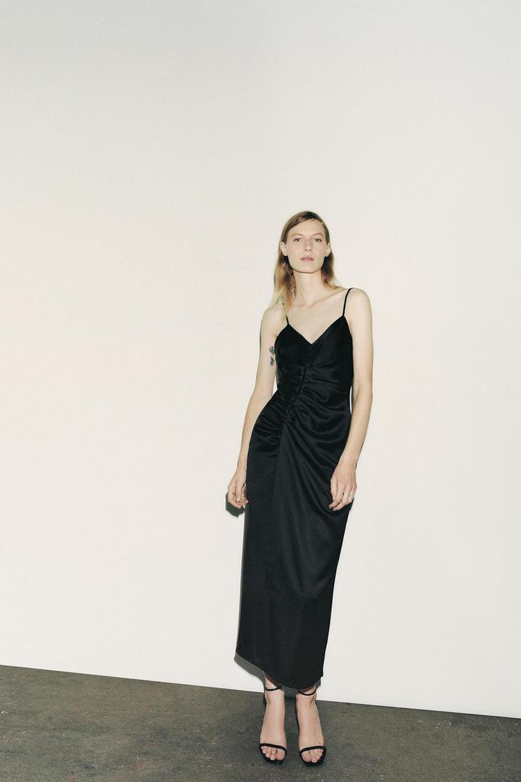 CAMISOLE DRESS WITH GATHERING