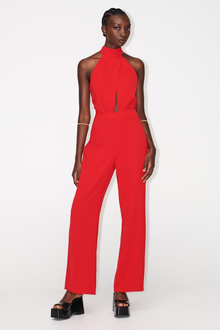 LONG HALTER NECK JUMPSUIT