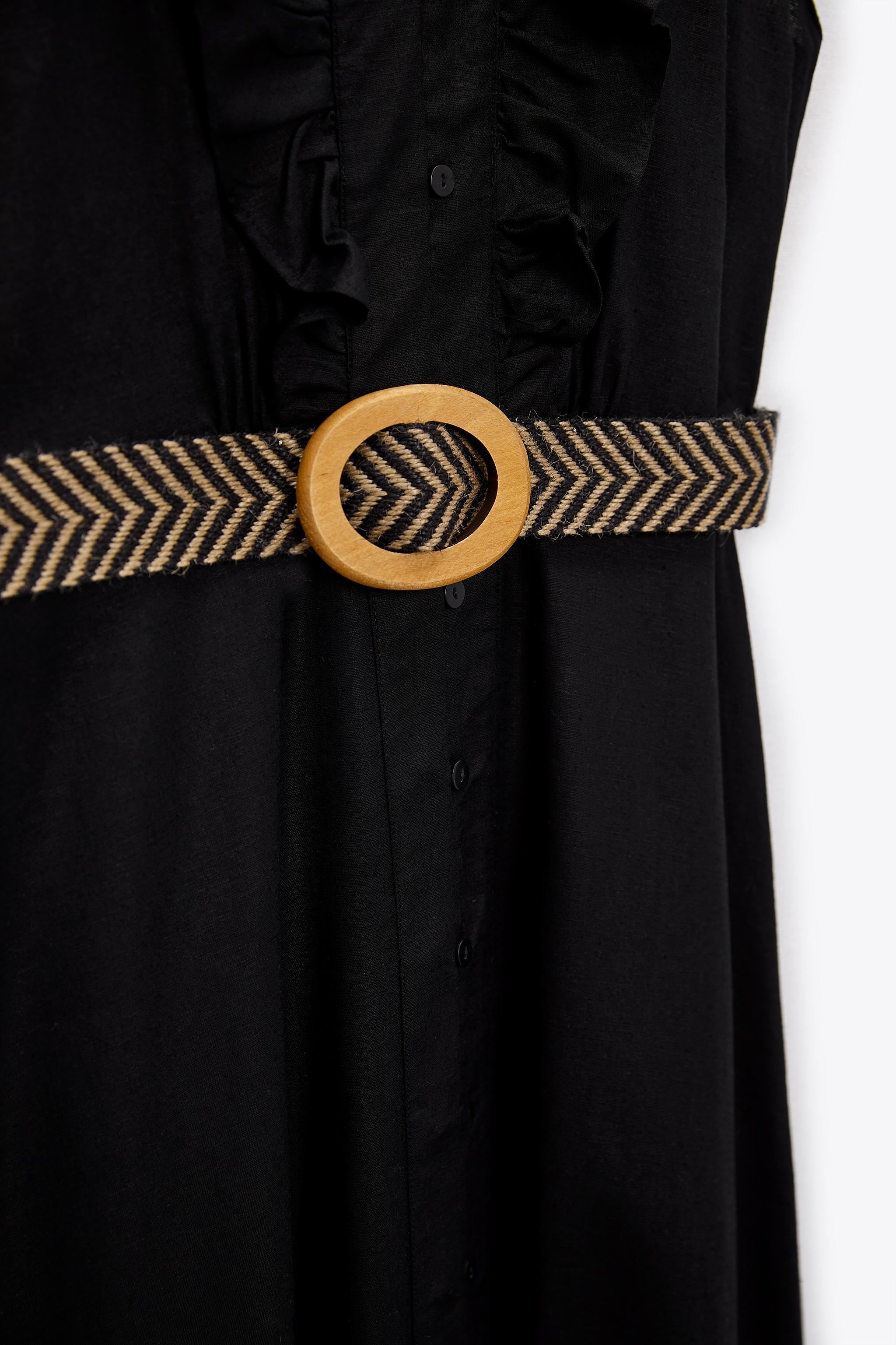 belted dress zara