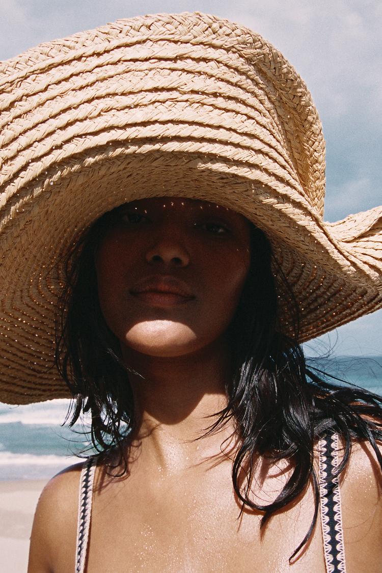 RAFFIA WIDE BRIM HAT - Zara product image