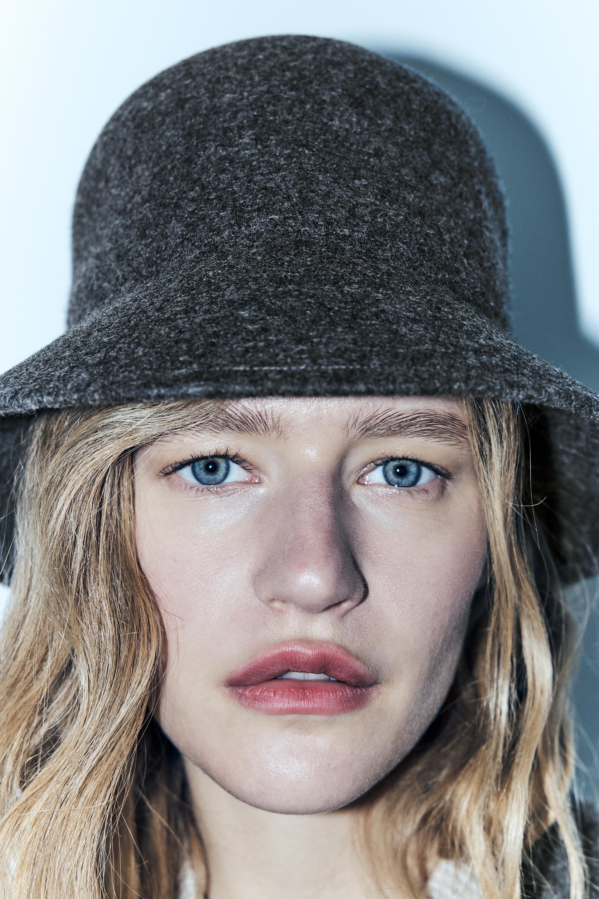 WOOL BLEND BUCKET HAT Anthracite Grey ZARA New Zealand wool-blend-bucket-hat-anthracite-grey-zara-new-zealand