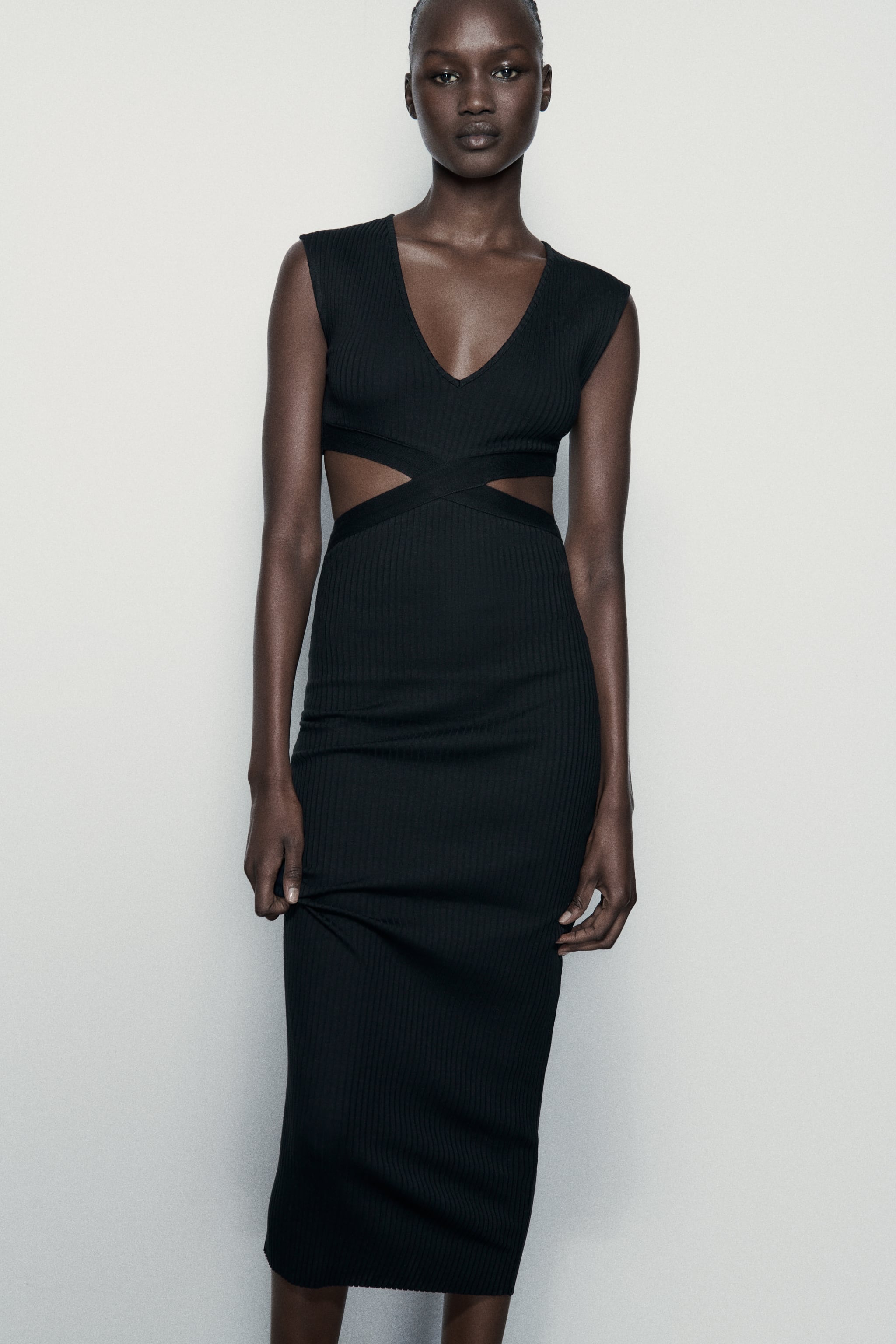 Zara CUT OUT FITTED RIB DRESS | Mall of America®