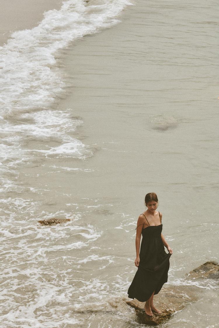 POPLIN DRESS WITH BOWS