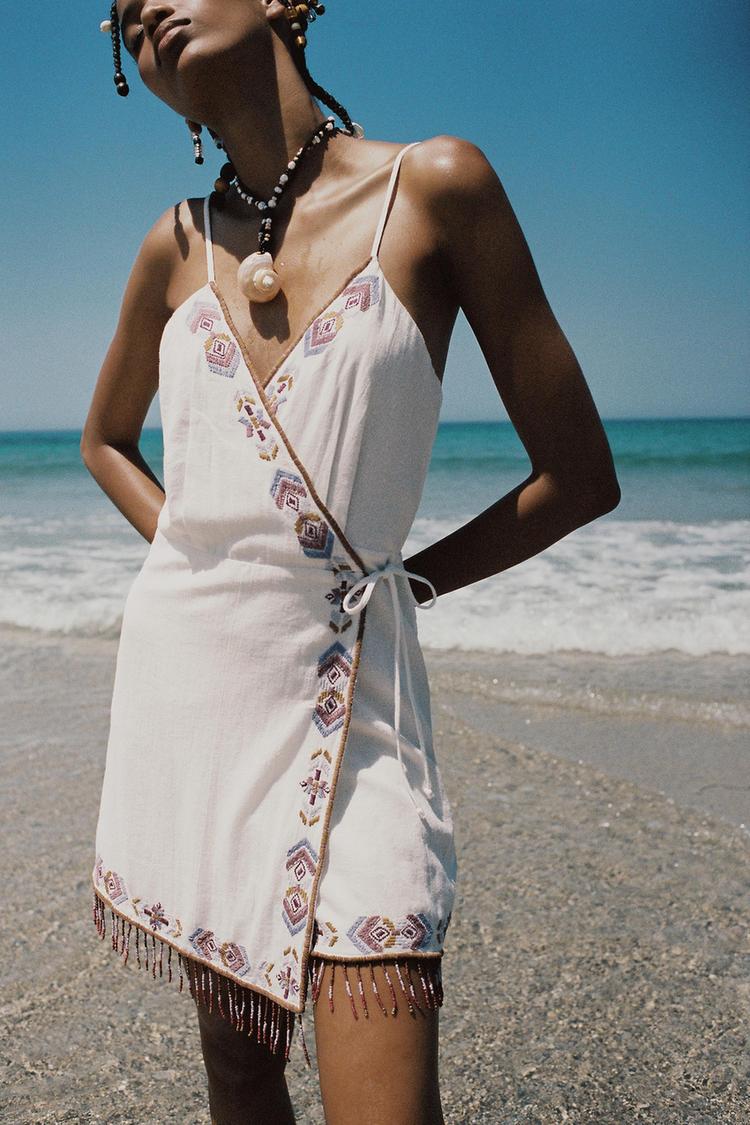 EMBROIDERED SHORT DRESS
