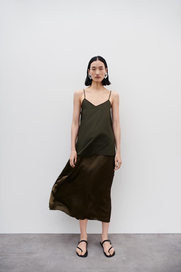 MATCHING POPLIN SURPLICE TOP