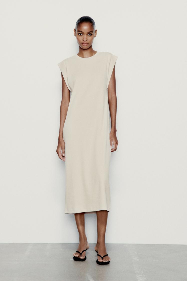 RIBBED MIDI DRESS