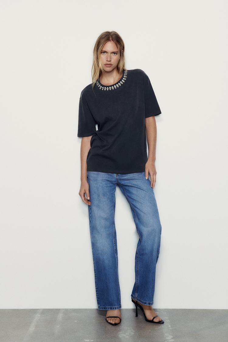 FADED RHINESTONE T-SHIRT