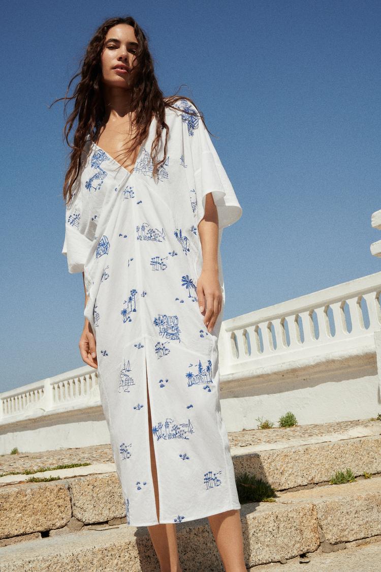 EMBROIDERED TUNIC DRESS