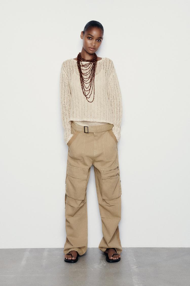 METALLIC THREAD RUSTIC SWEATER