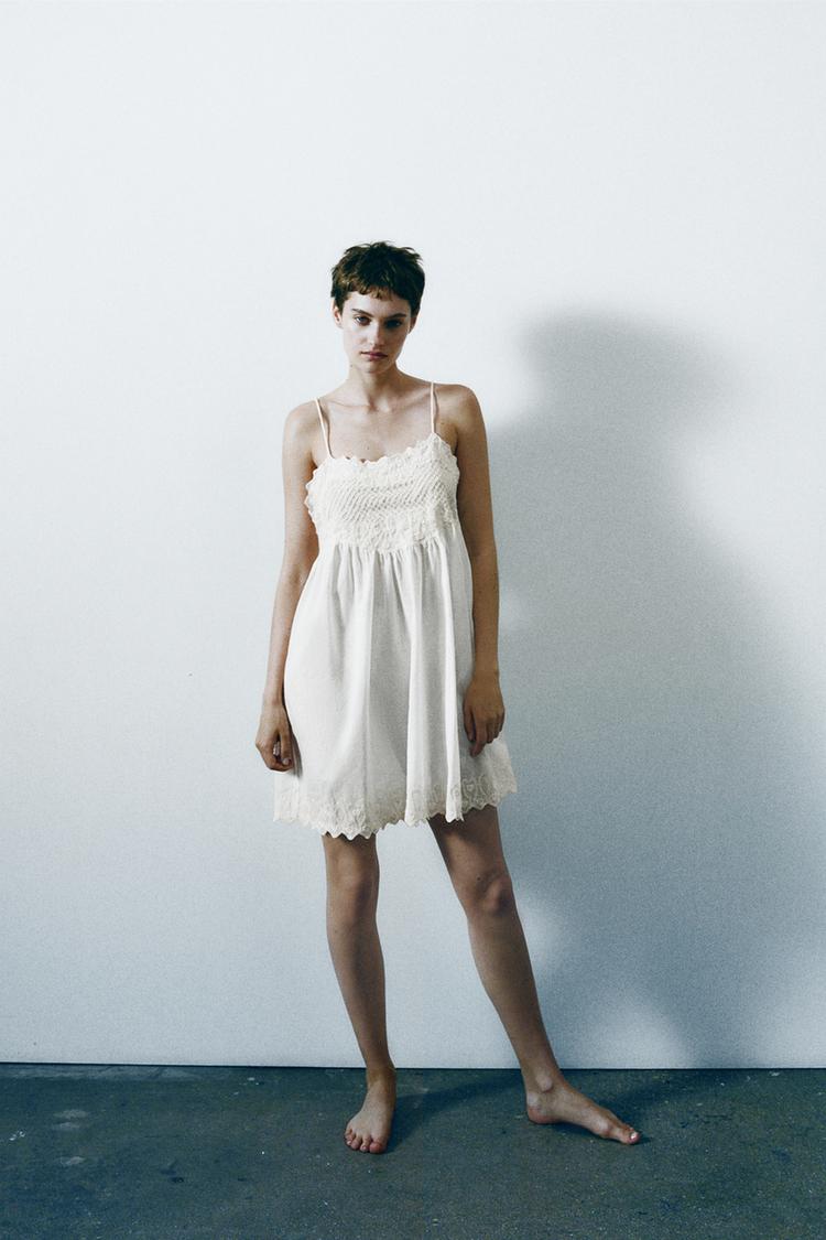 EMBROIDERED COTTON DRESS