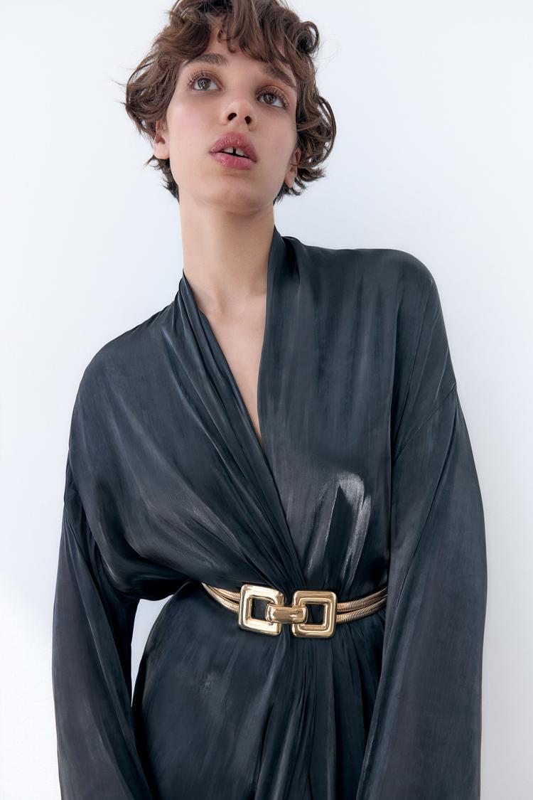 METALLIC ELASTICATED BELT